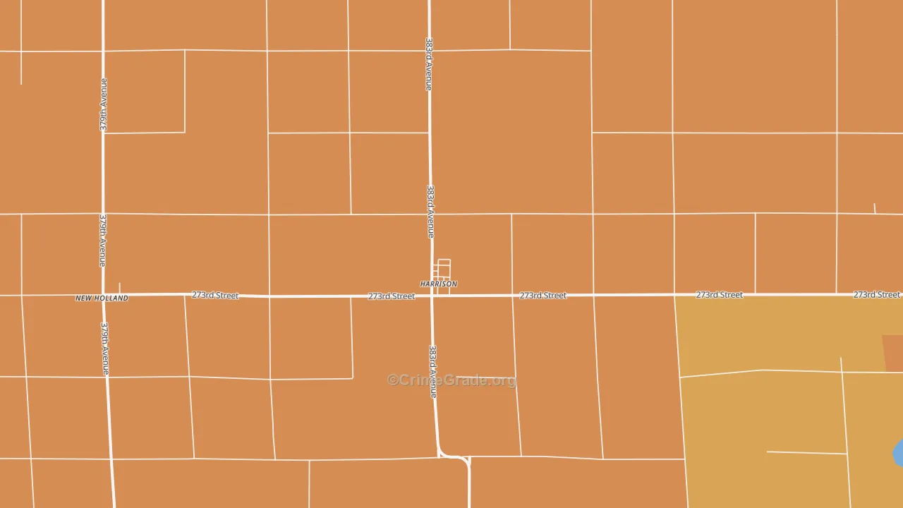 Harrison, SD Map of Robbery Rates