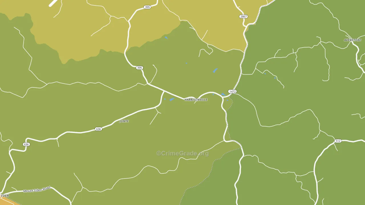 Harrisonville, KY Map of Robbery Rates