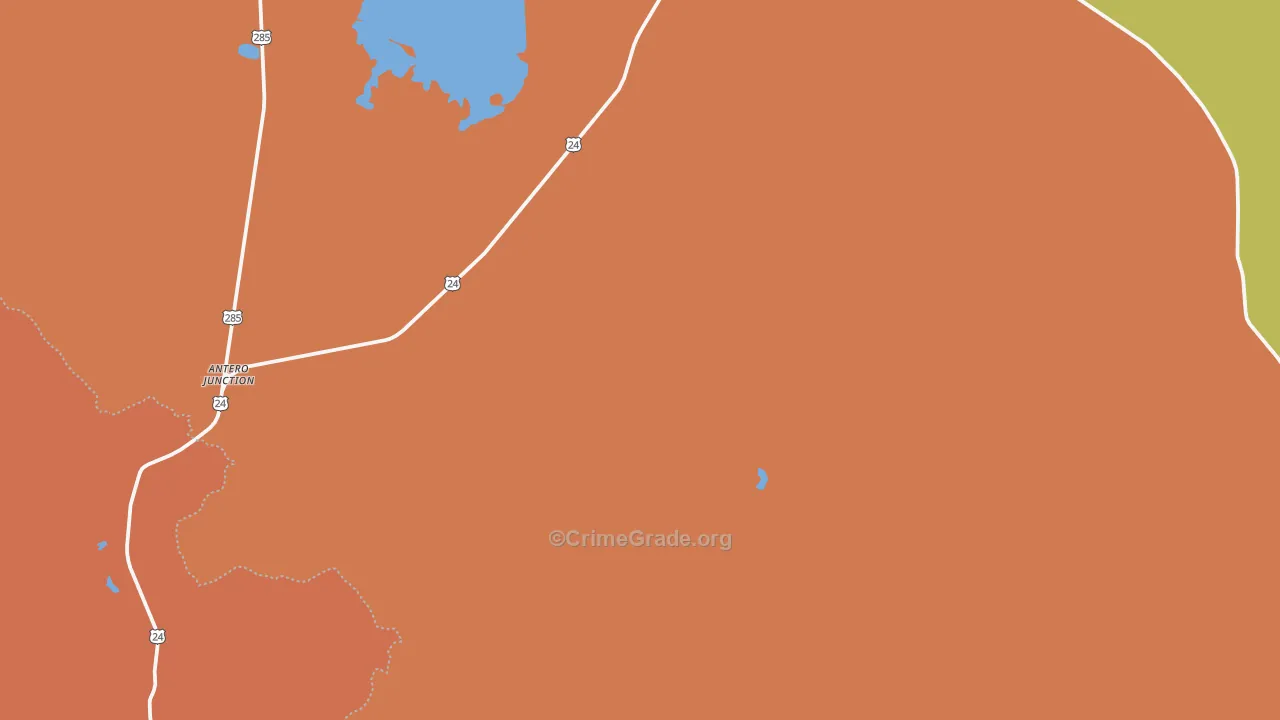 Hartsel, CO Map of Robbery Rates