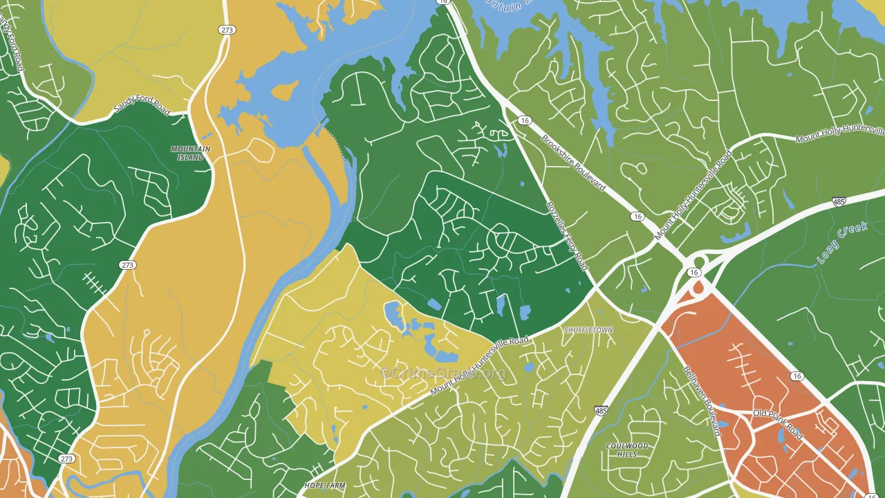 Harwood Lane, Charlotte, NC Map of Robbery Rates