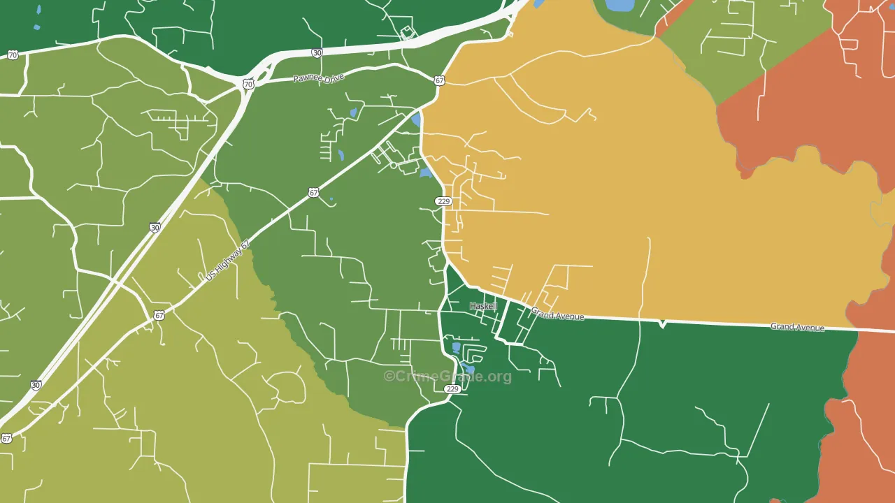 Haskell, AR Map of Robbery Rates