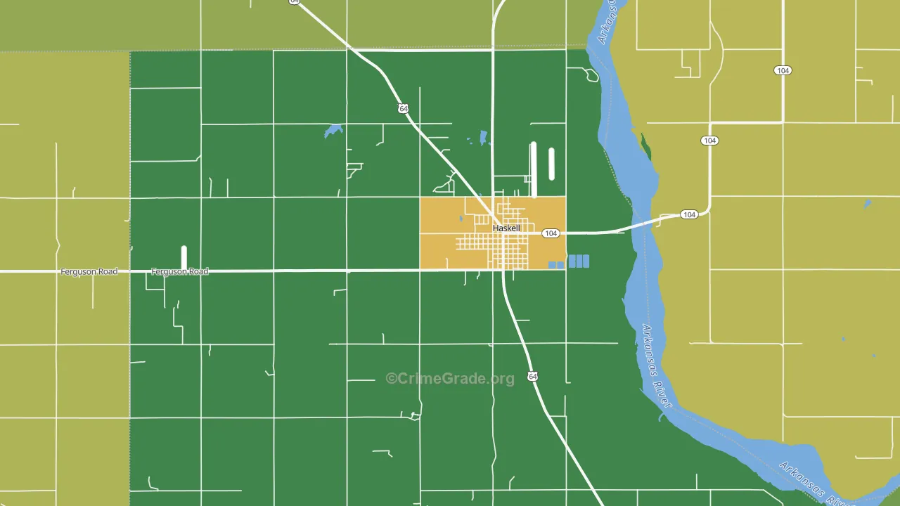 Haskell, OK Map of Robbery Rates