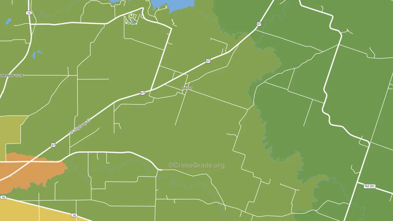 Hasse, TX Map of Robbery Rates