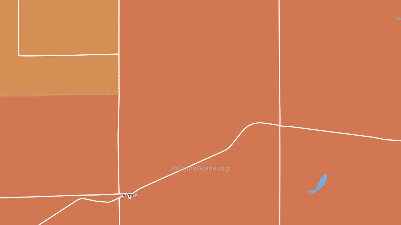 Haswell, CO Map of Robbery Rates