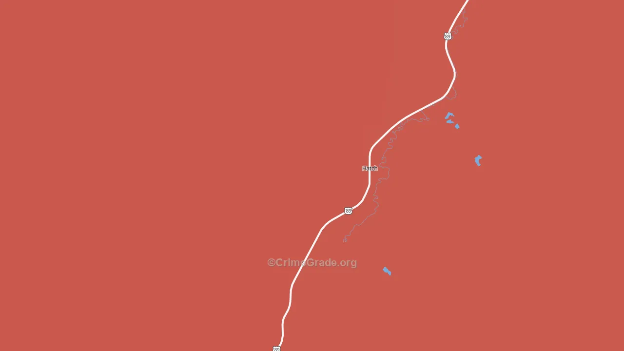 Hatch, UT Map of Robbery Rates