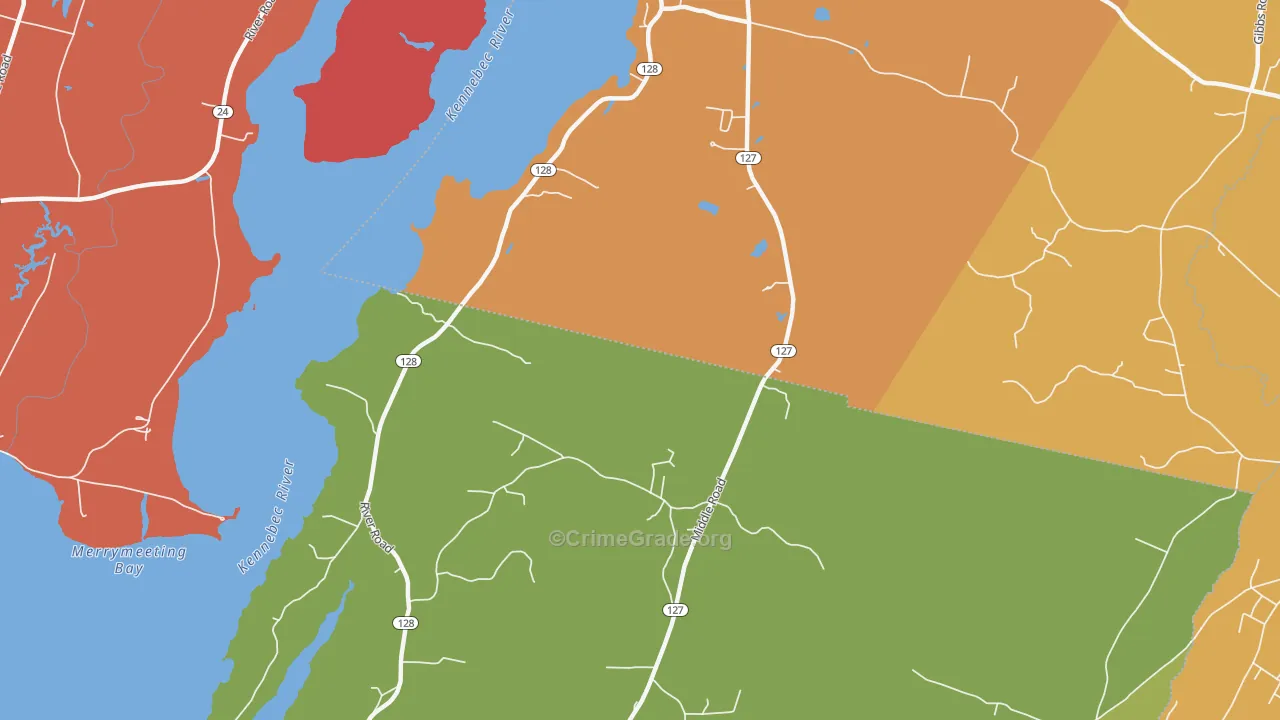 Hatchs Corner, ME Map of Robbery Rates