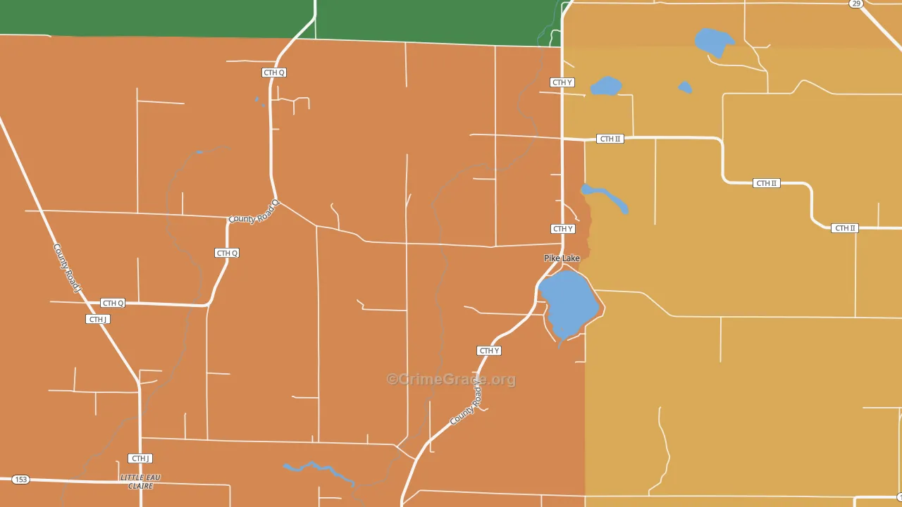 Hatley, WI Map of Robbery Rates