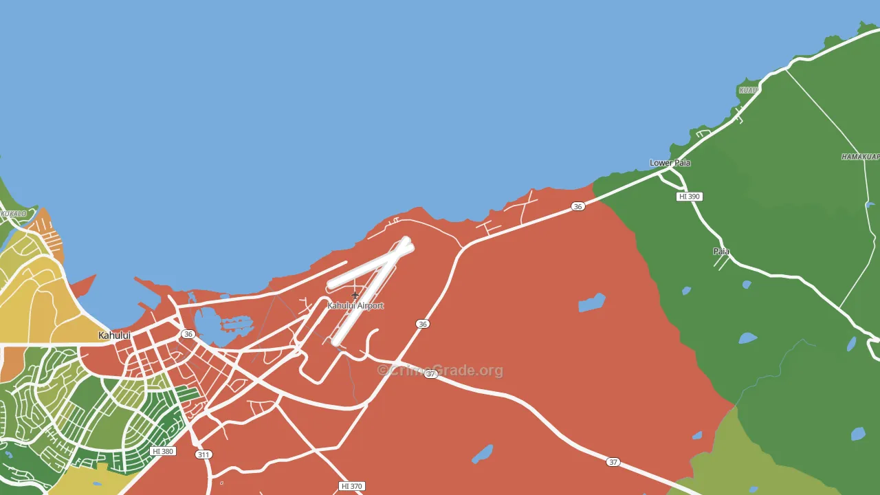 Hawaiian Village, HI Map of Robbery Rates