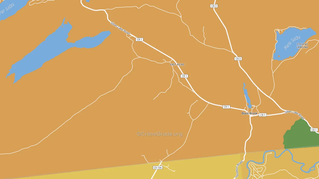 Hawkeye, NY Map of Robbery Rates