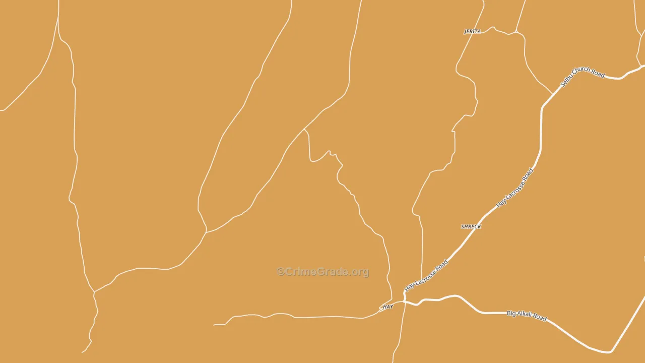 Hay, WA Map of Robbery Rates
