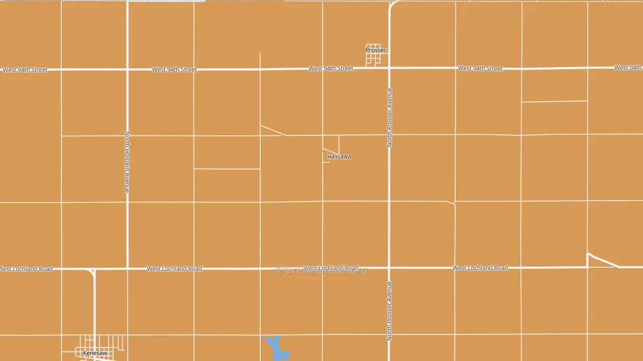 Hayland, NE Map of Robbery Rates