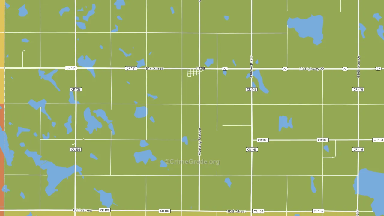 Hazel, SD Map of Robbery Rates