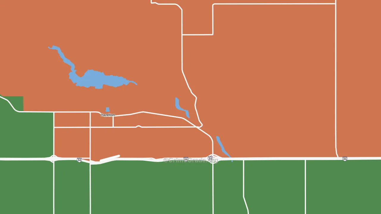Hazelton, ID Map of Robbery Rates