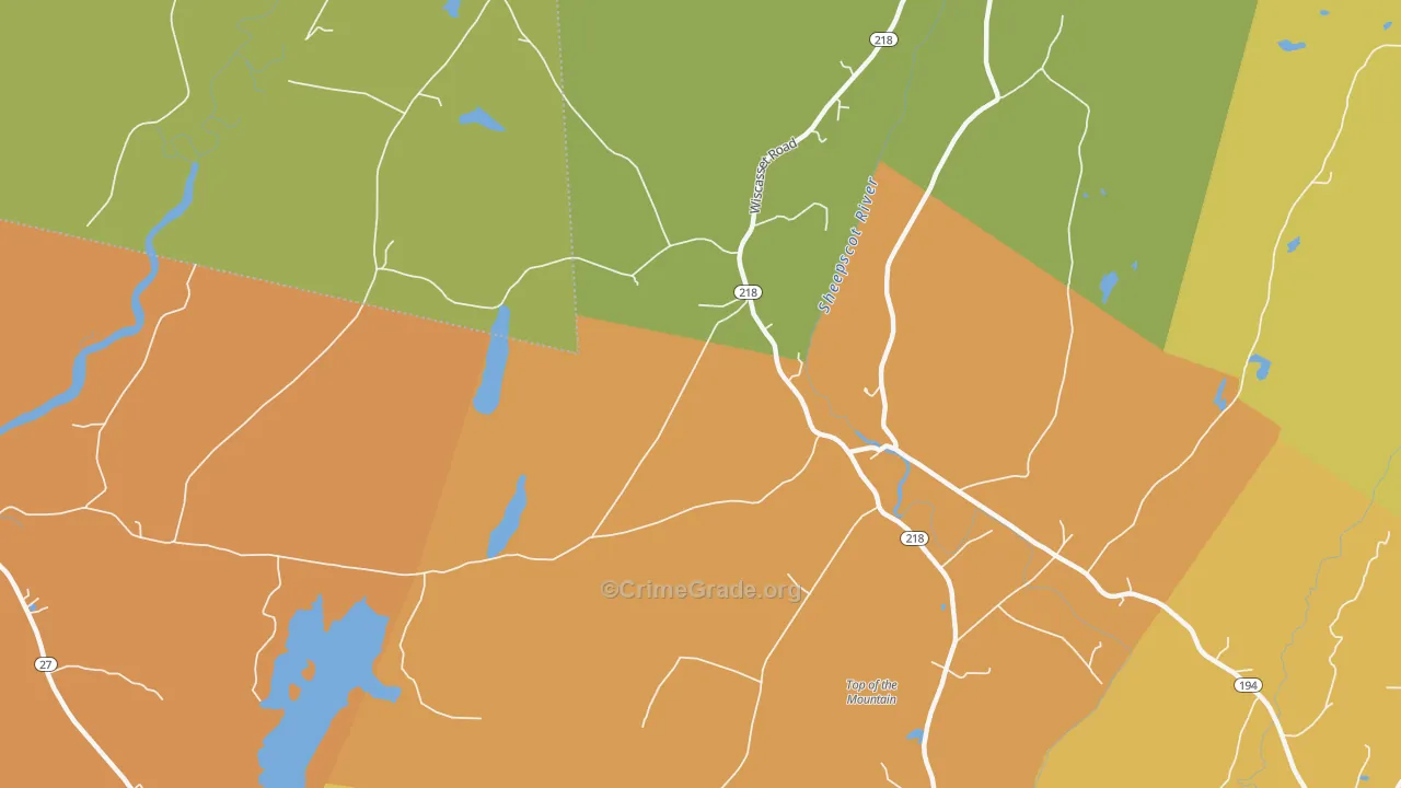 Head Tide, ME Map of Robbery Rates
