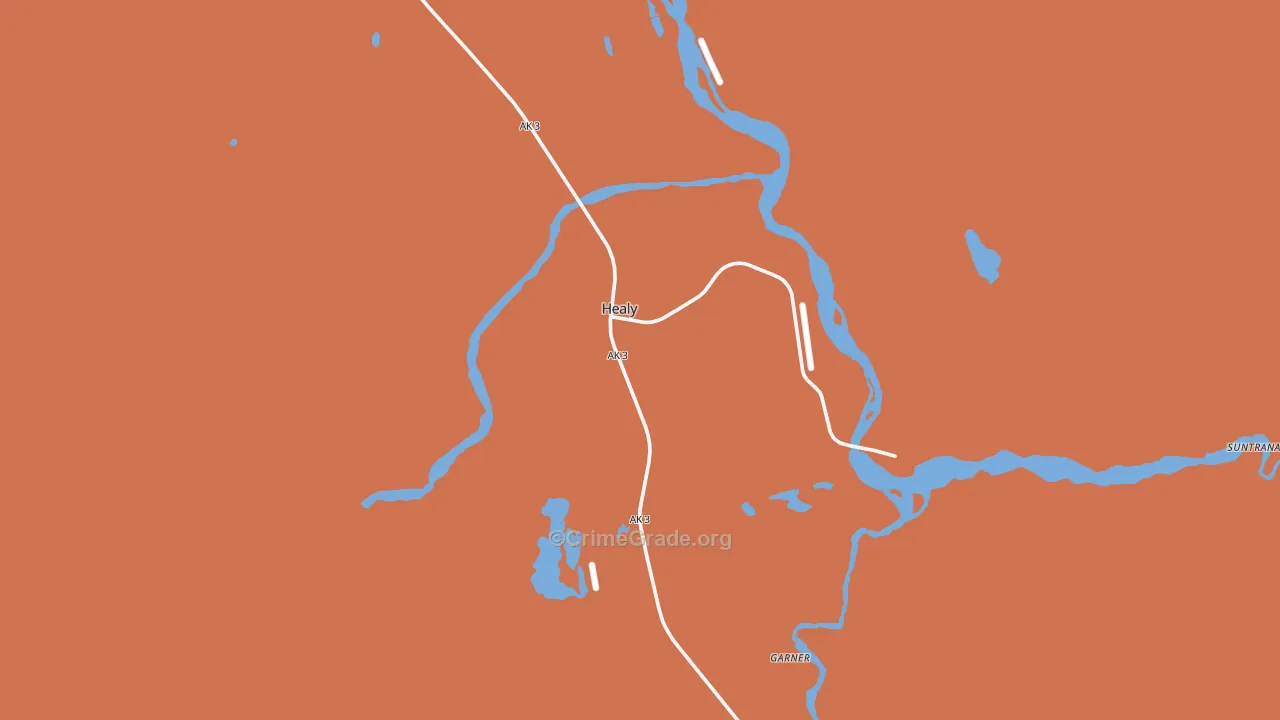 Healy, AK Map of Robbery Rates