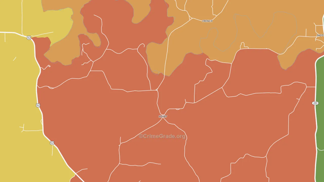 Heart, AR Map of Robbery Rates