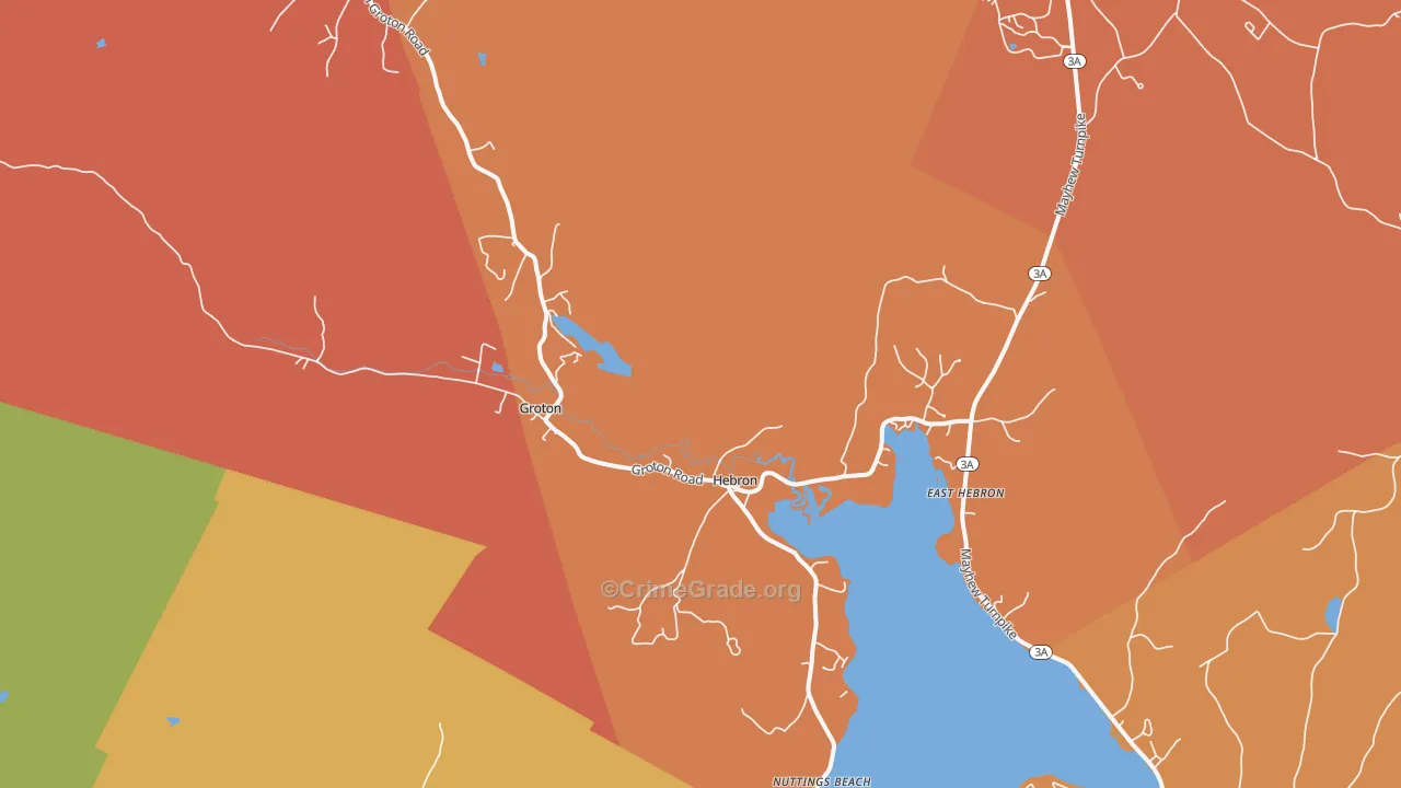 Hebron, NH Map of Robbery Rates