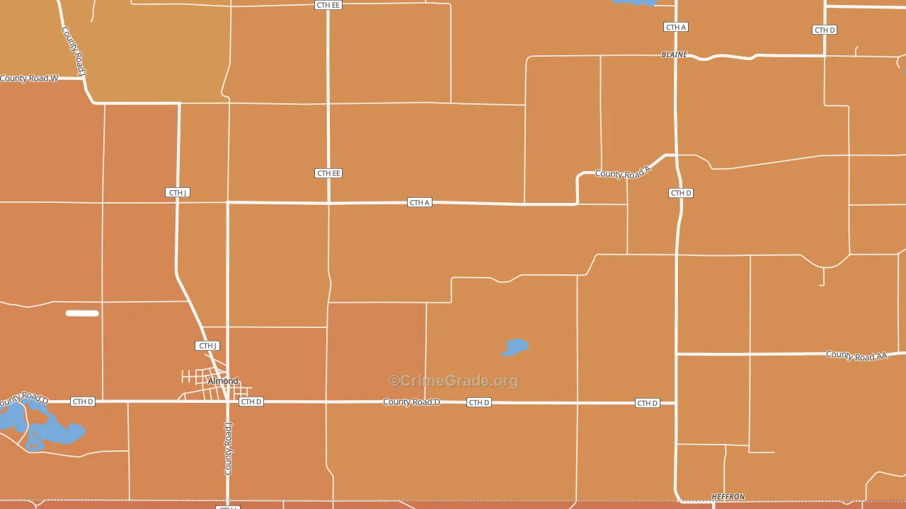 Heffron, WI Map of Robbery Rates