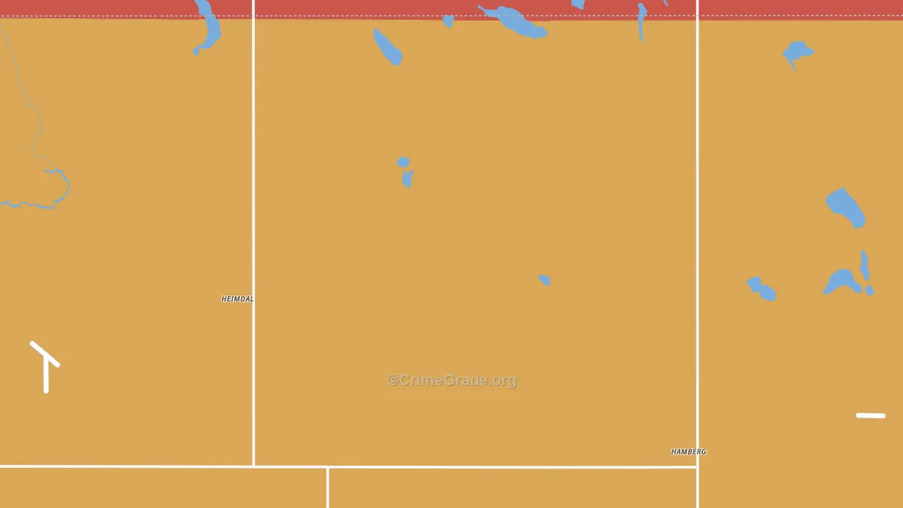 Heimdal, ND Map of Robbery Rates