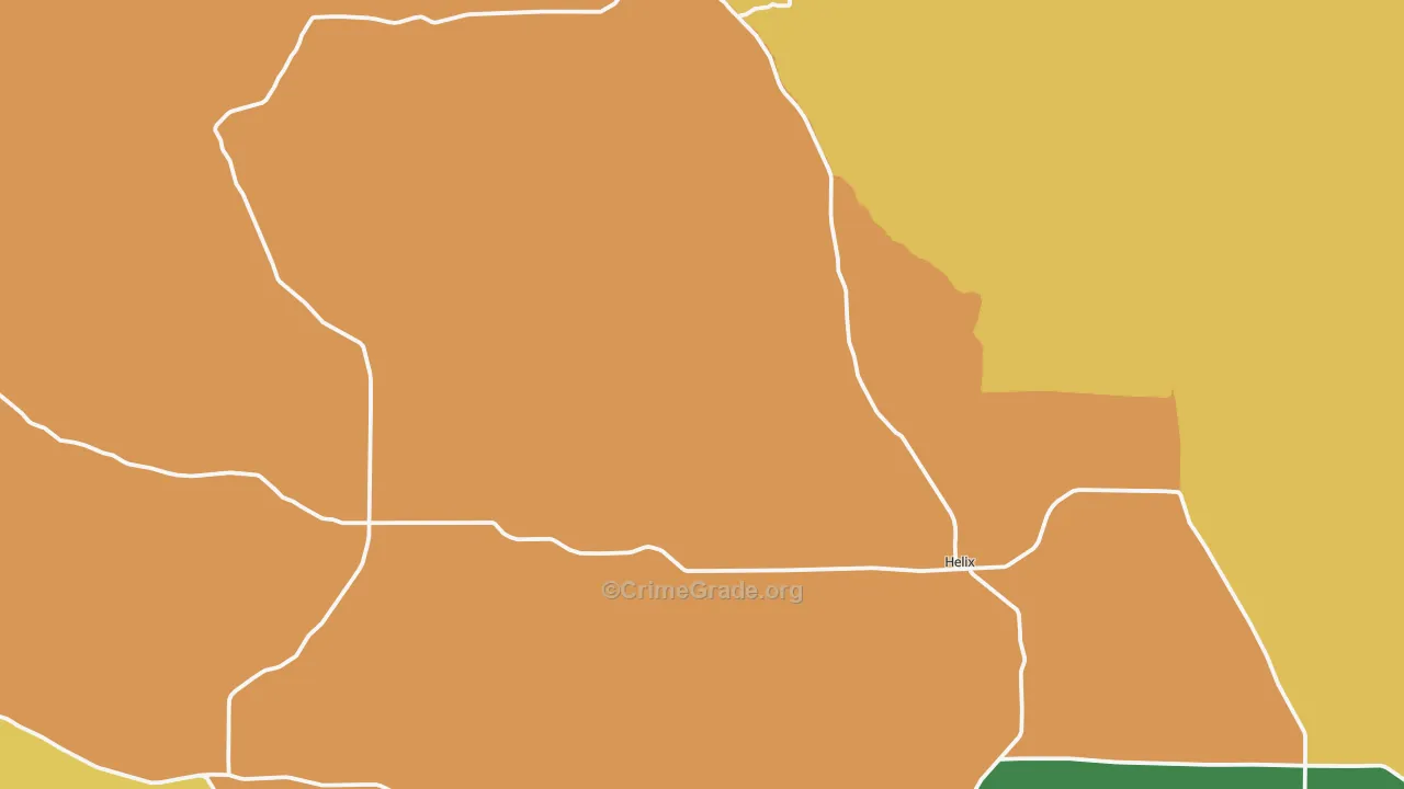 Helix, OR Map of Robbery Rates