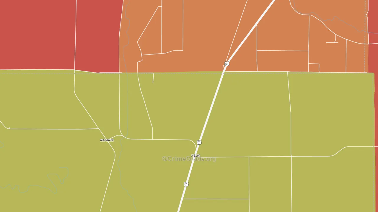 Helm, MS Map of Robbery Rates