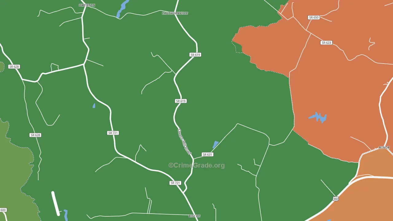 Helmet, VA Map of Robbery Rates