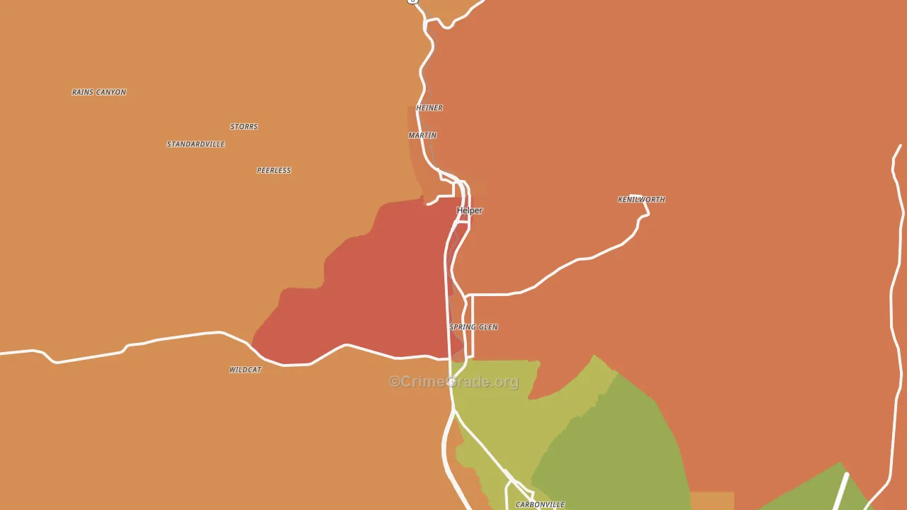 Helper, UT Map of Robbery Rates