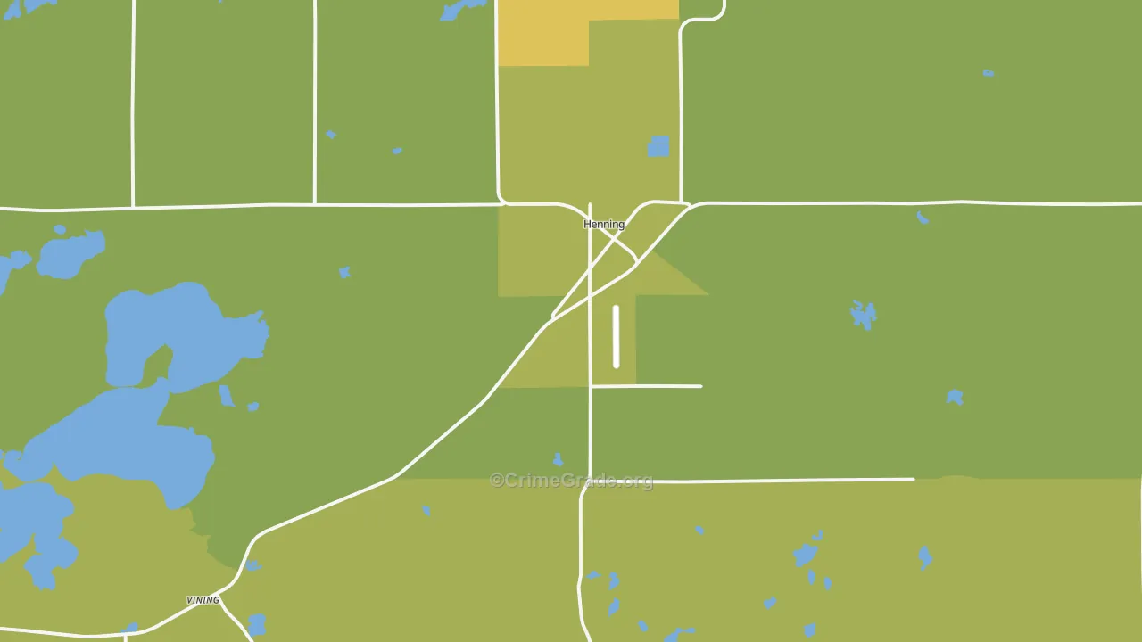 Henning, MN Map of Robbery Rates
