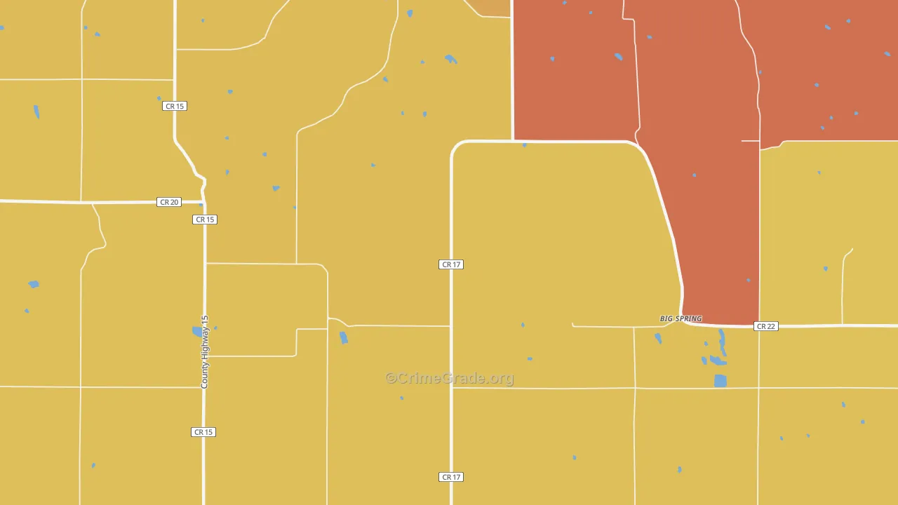 Henrytown, MN Map of Robbery Rates