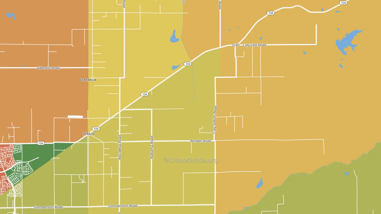 Herald, CA Map of Robbery Rates