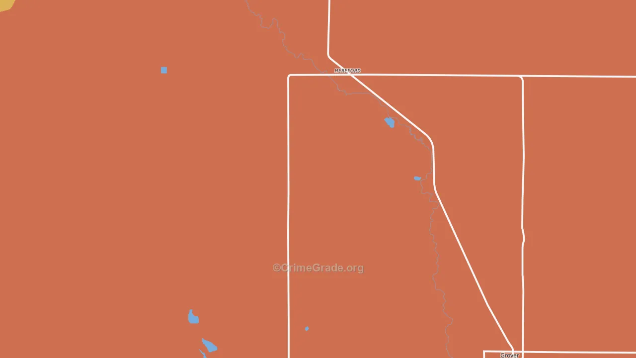 Hereford, CO Map of Robbery Rates