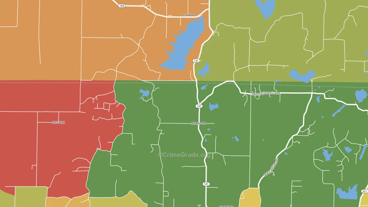 Herndon, AR Map of Robbery Rates