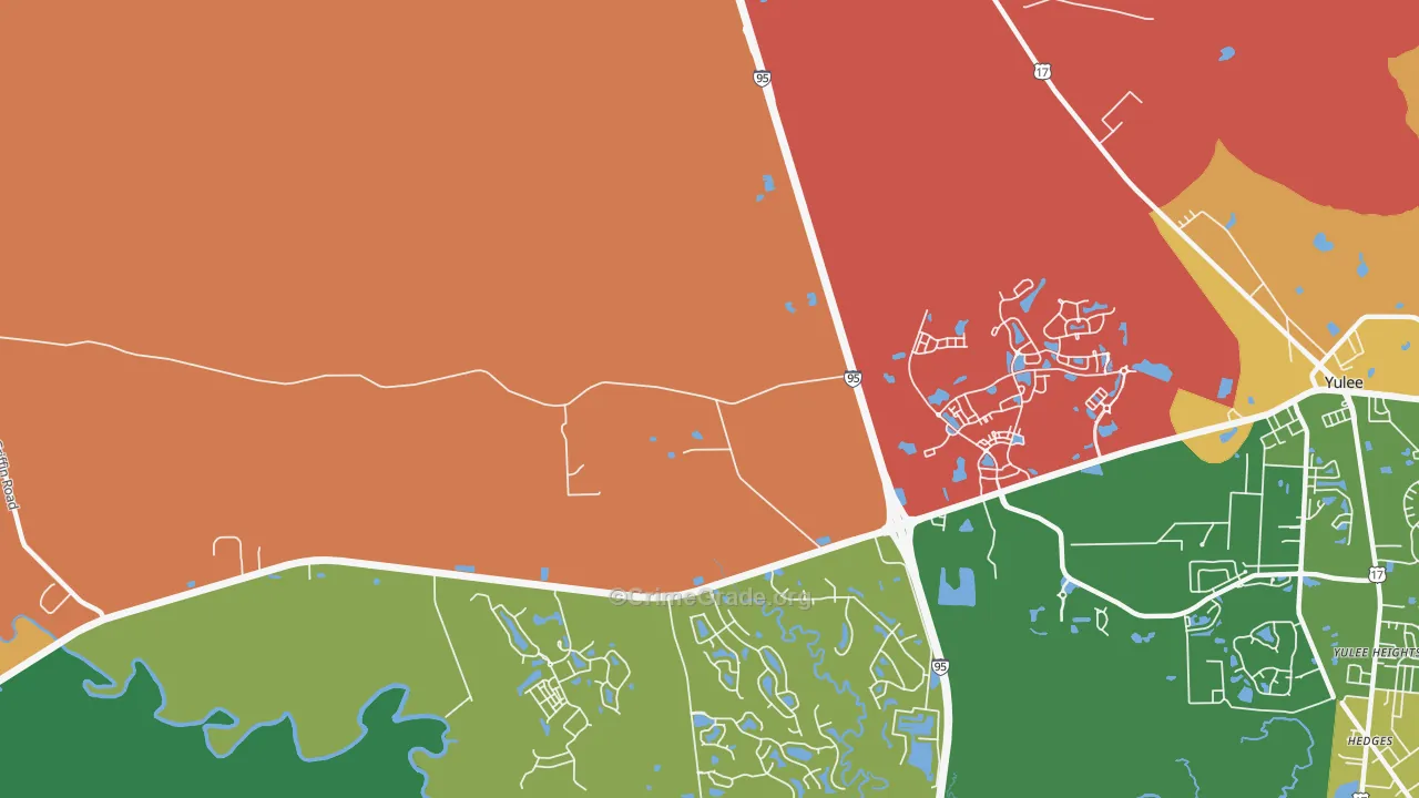Hero, FL Map of Robbery Rates