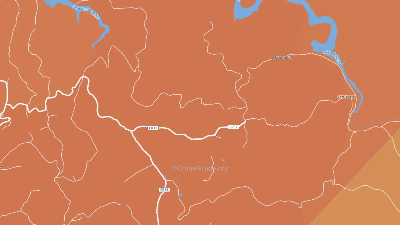 Herold, WV Map of Robbery Rates