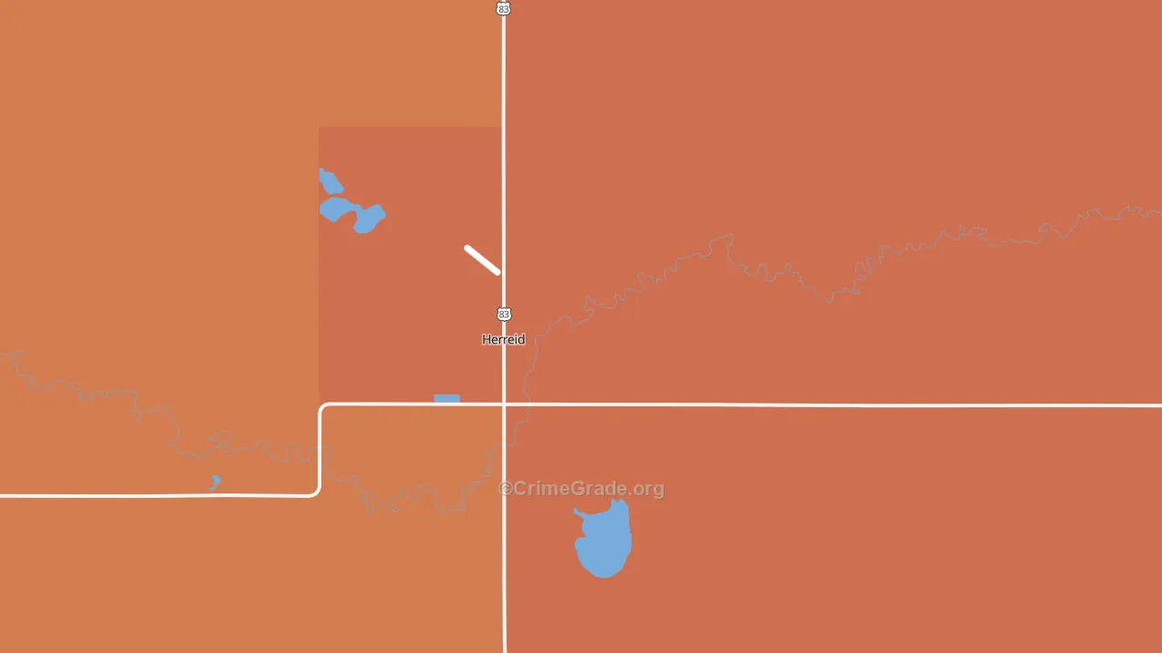 Herreid, SD Map of Robbery Rates