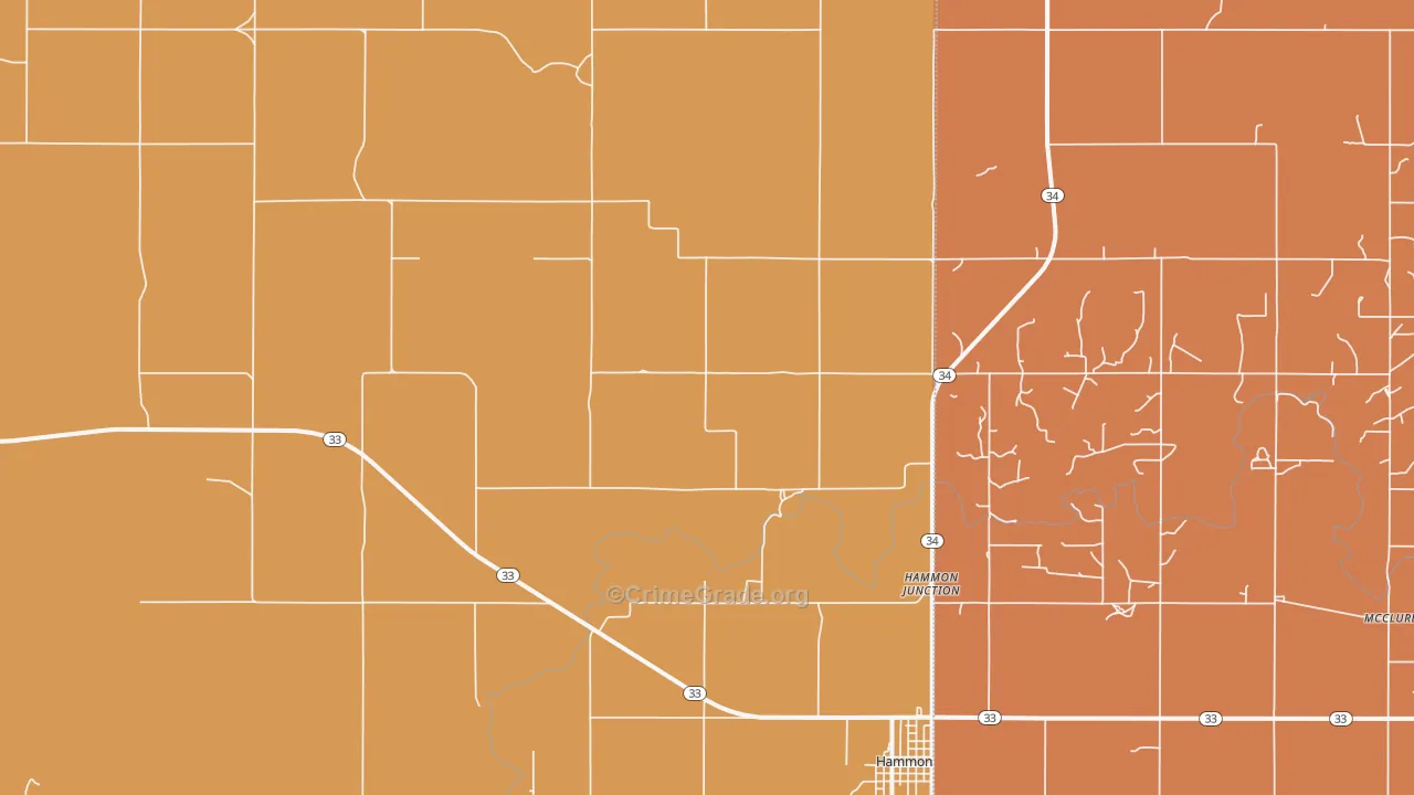 Herring, OK Map of Robbery Rates
