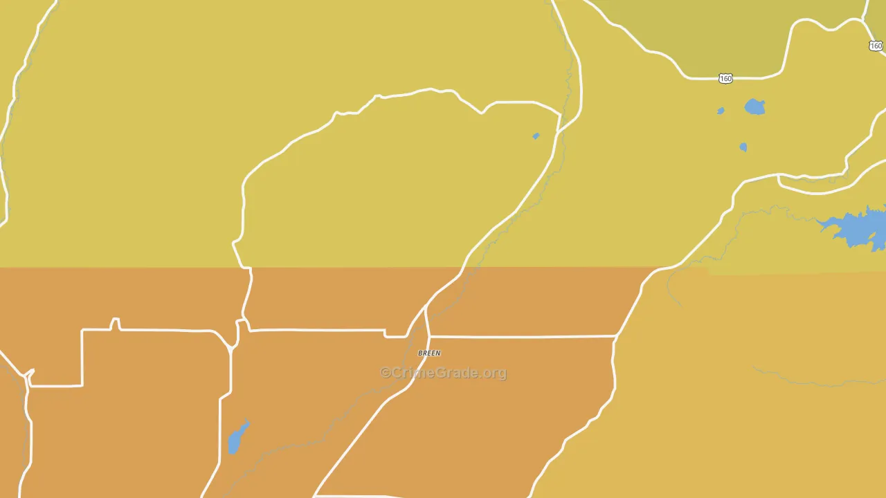 Hesperus, CO Map of Robbery Rates