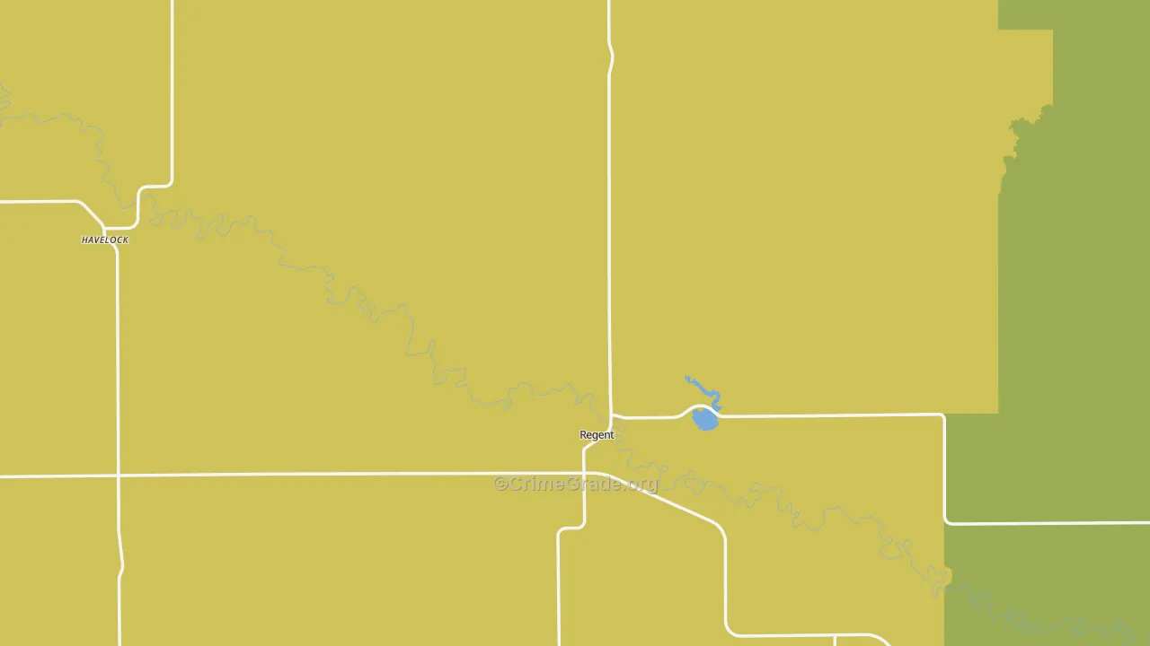 Hettinger County, ND Map of Robbery Rates