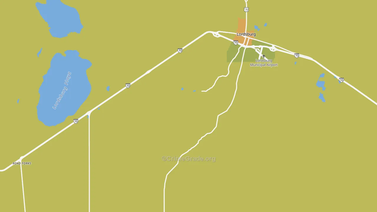 Hidalgo County, NM Map of Robbery Rates
