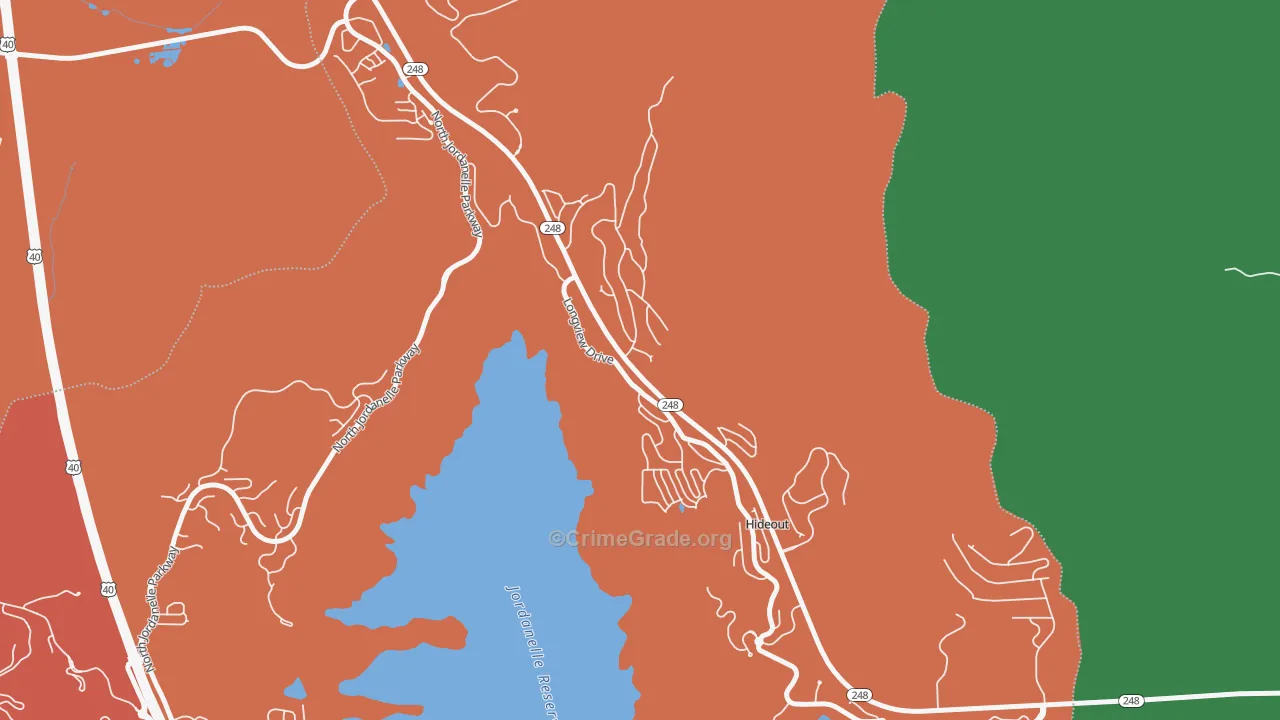 Hideout, UT Map of Robbery Rates
