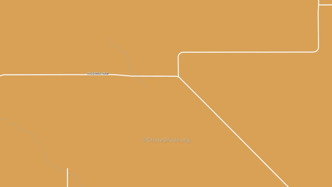 Higginbotham, TX Map of Robbery Rates