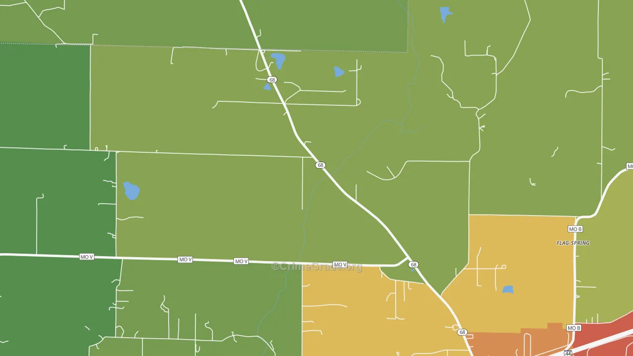High Gate, MO Map of Robbery Rates