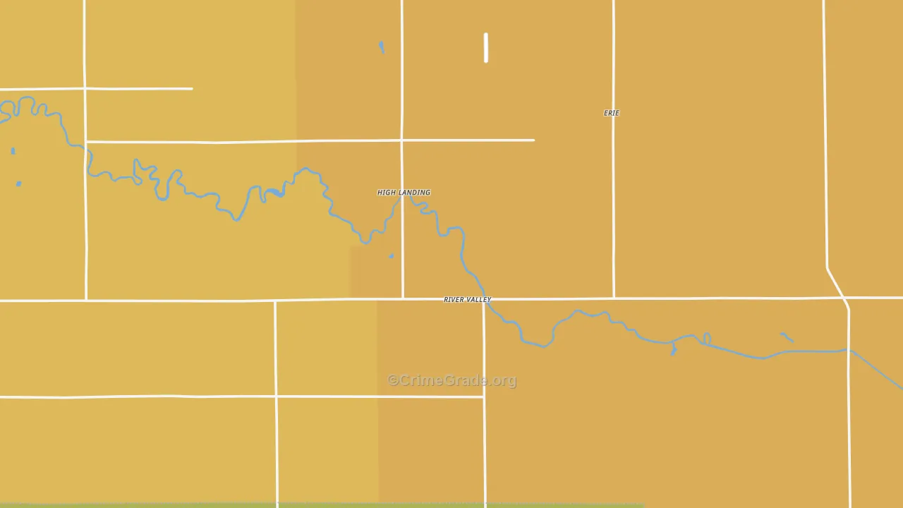 High Landing, MN Map of Robbery Rates