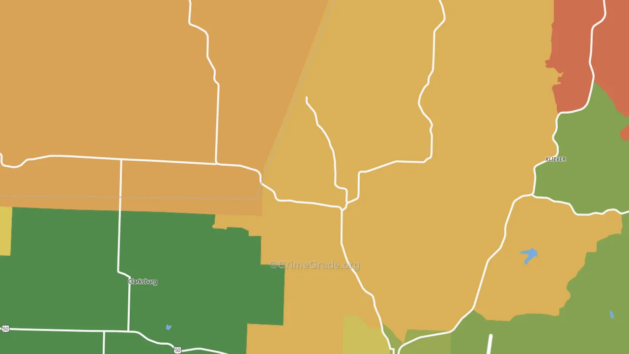 High Point, MO Map of Robbery Rates
