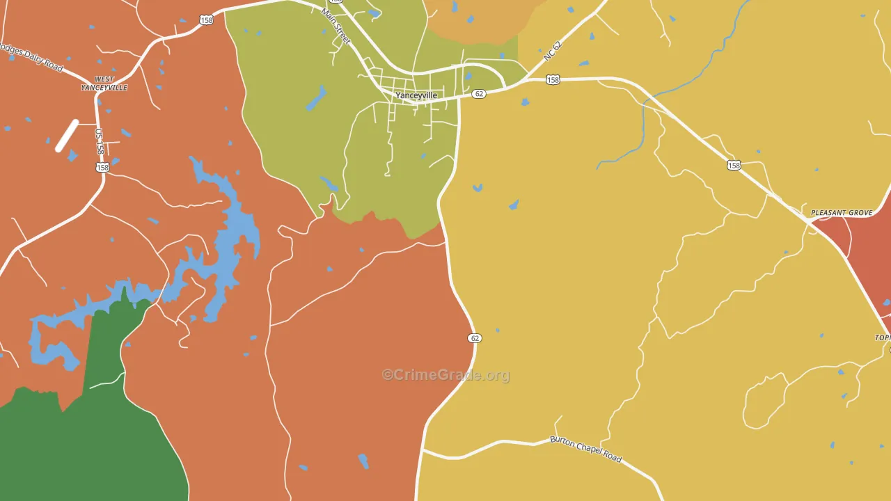 Hightowers, NC Map of Robbery Rates