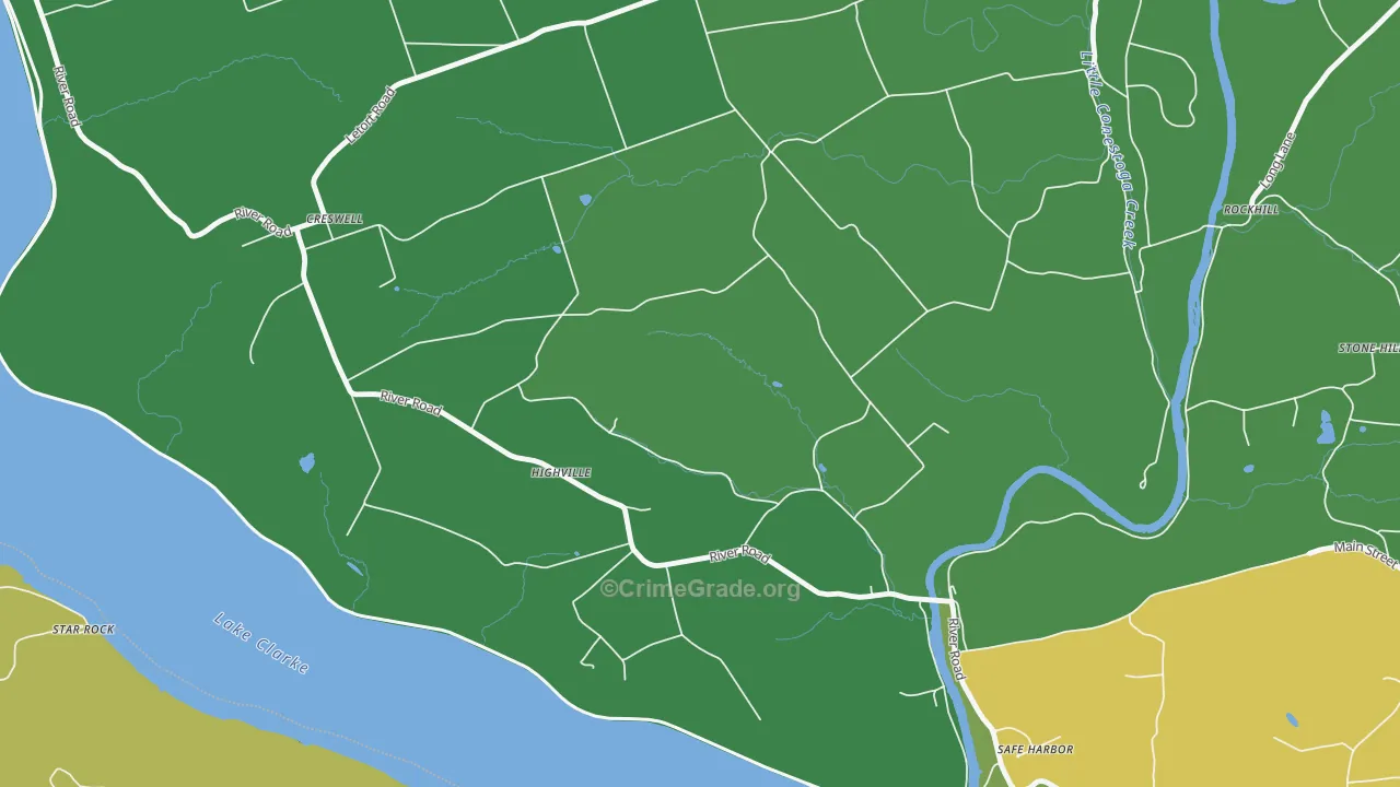 Highville, PA Map of Robbery Rates