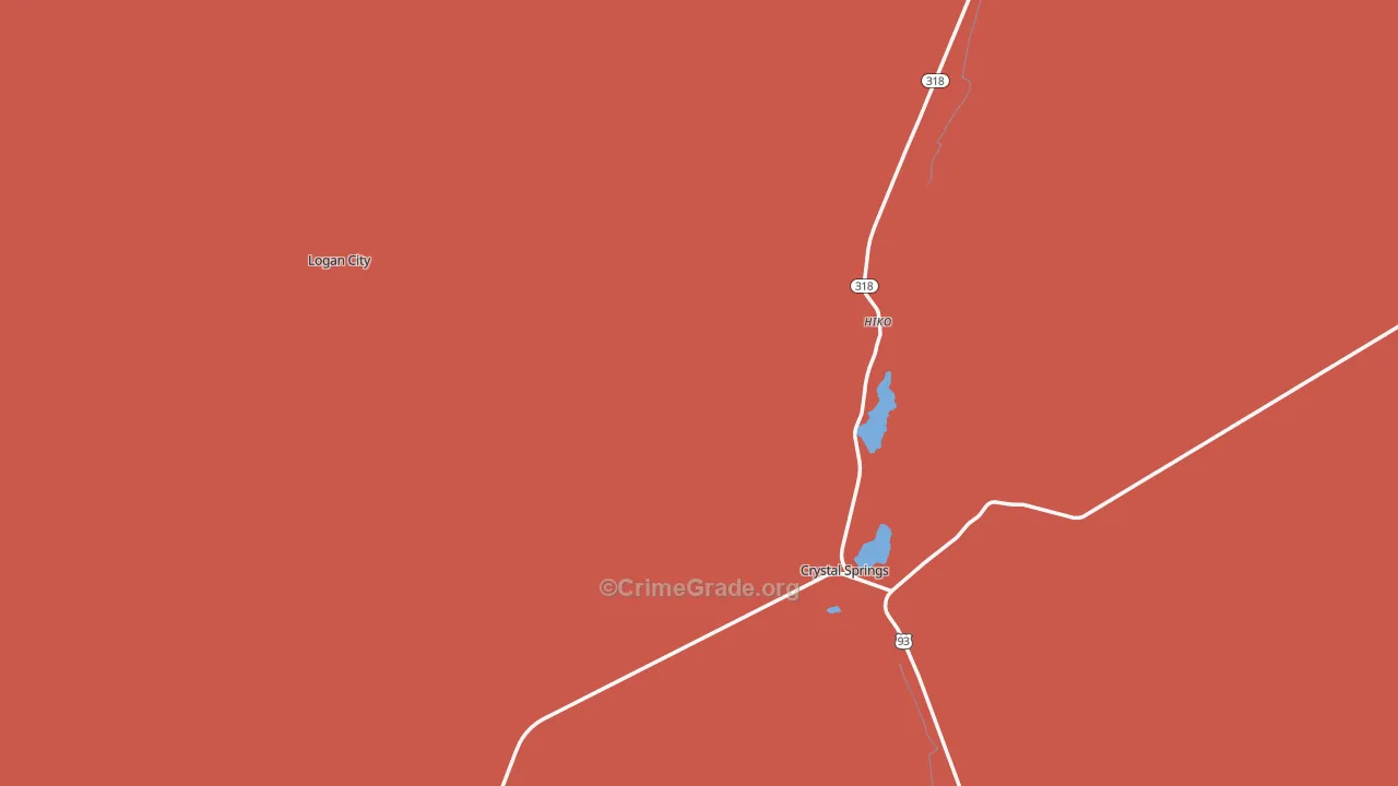 Hiko, NV Map of Robbery Rates