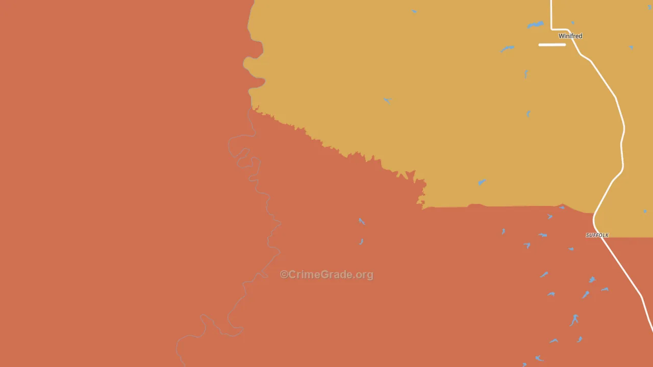 Hilger, MT Map of Robbery Rates