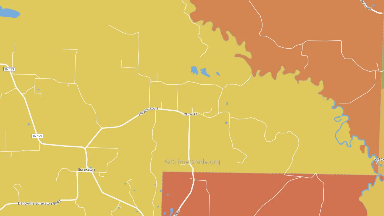 Hillville, TN Map of Robbery Rates