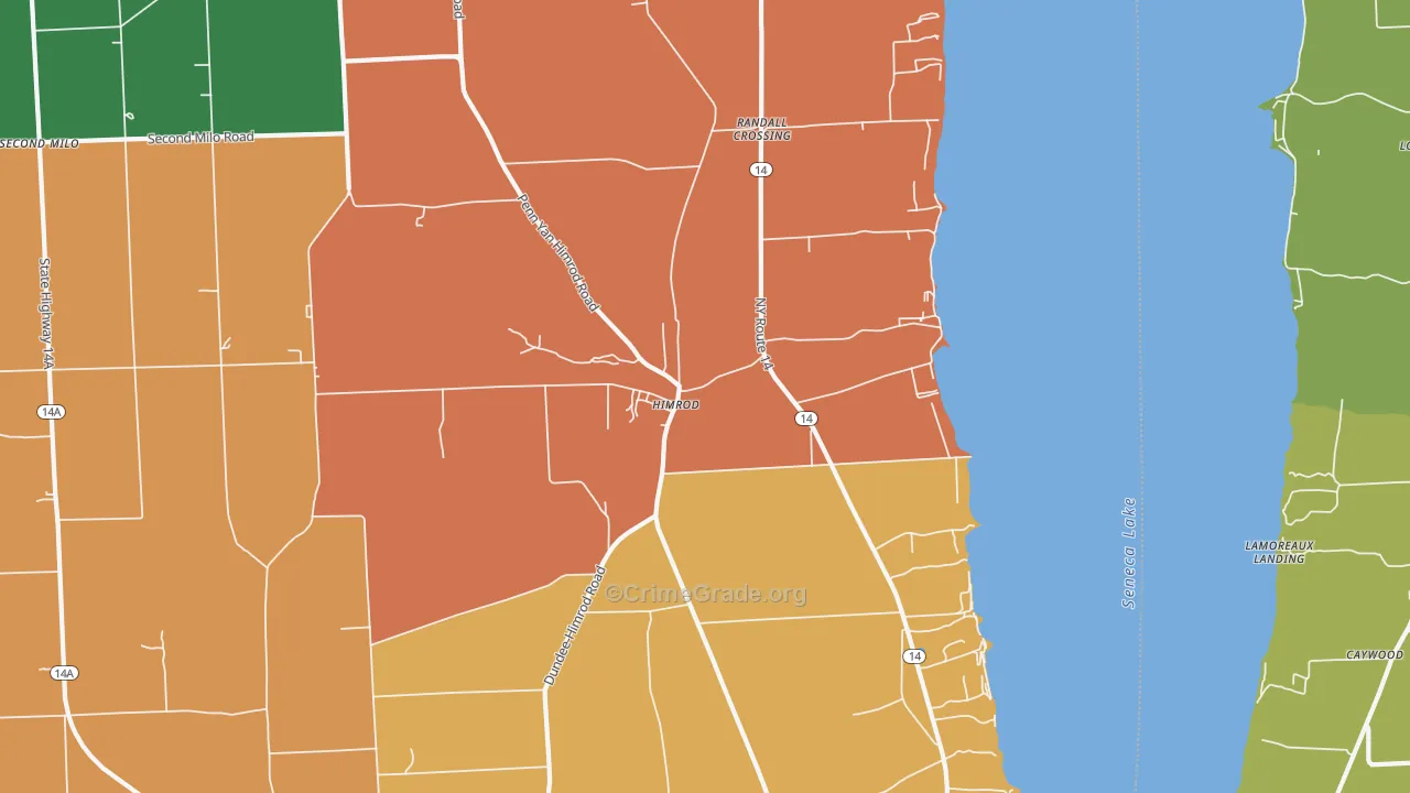 Himrod, NY Map of Robbery Rates